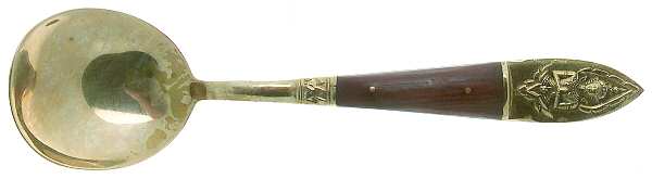 Siam-Brown (Brass) Round Bowl Soup Spoon (Gumbo)