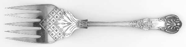 England Silverplate Flatware Large Solid Cold Meat Serving Fork