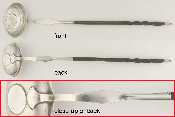 European Style Sterling Flatware Toddy Ladle with Baleen Handle