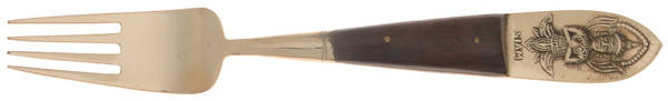 Siam-Brown (Brass)-Brown Handle by Unknown Mfg Silver