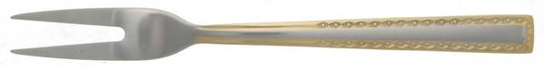 UNF1524GO (Stainless, Gold Accent) Short Handle Pickle/Olive Fork