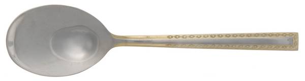 UNF1524GO (Stainless, Gold Accent) Solid Smooth Casserole Spoon