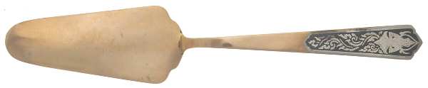 Siam-Fanco (Bronzeware) Solid Pie Server by Unknown Mfg Silver