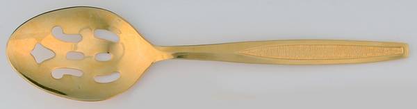 UNF7566 (Gold Electroplate) Pierced Tablespoon (Serving Spoon)