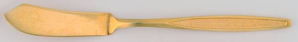 UNF7566 (Gold Electroplate) Flat Handle Master Butter Knife