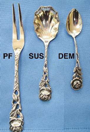 Hildesheimer Rose  (Silverplate) Short Handle Pickle/Olive Fork