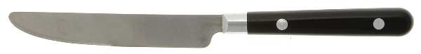 UNF1353-Black (Stainless) New French Hollow Knife by Unknown Mfg Silver