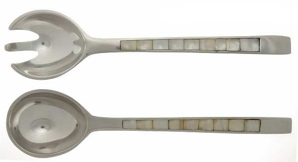Aluminum Flatware (2 Pc) Solid Salad Set