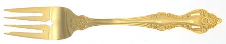 Romantic Rose (Gold Electroplate) Individual Salad Fork