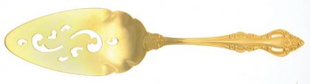 Romantic Rose (Gold Electroplate) Solid Pierced Pie Server