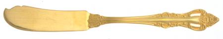 Romantic Rose (Gold Electroplate) Flat Handle Master Butter Knife