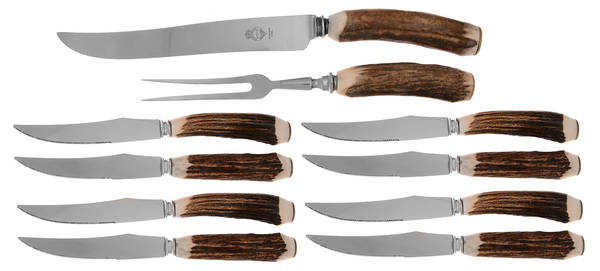Non-Sterling Stag Handles by Unknown Mfg Silver