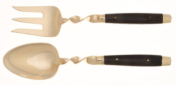 URT2 (Brass) (2 Pc) Solid Salad Set