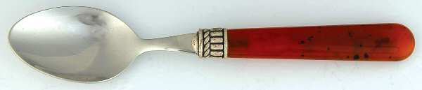 Florentine-Marbleized Brown Place/Oval Soup Spoon