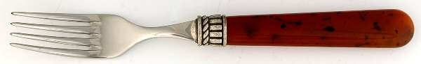 Florentine-Marbleized Brown Individual Salad Fork