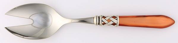 Aladdin-Pearlized Brown (Antique Lattice) Solid Salad Serving Fork
