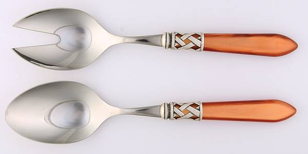 Aladdin-Pearlized Brown (Antique Lattice) (2 Pc) Solid Salad Set