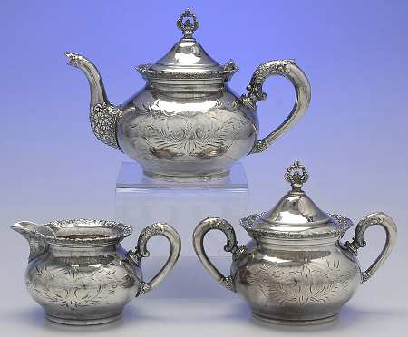 468 (Silverplate, Hollowware) 3 Piece Tea Set (PTP, PCR, PSU)