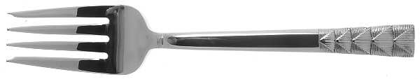 Plisse (Stainless) Medium Solid Cold Meat Serving Fork