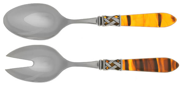 Aladdin-Tortoiseshell (Antique Lattice) 2 Pc Salad Set with Stainless Bowl