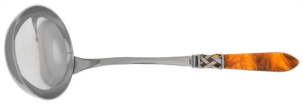 Aladdin-Tortoiseshell (Antique Lattice) Soup Ladle with Stainless Bowl