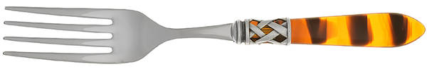 Aladdin-Tortoiseshell (Antique Lattice) Large Stainless-Tine Cold Meat Serving Fork
