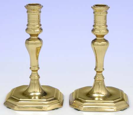 Colonial Williamsburg Brass Candlesticks Pair of 7" Candlesticks