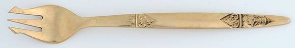 Gold Angel (Bronzeware) Short Handle Pickle/Olive Fork