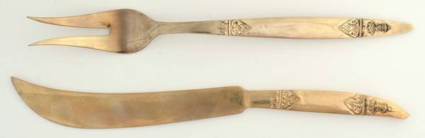 Gold Angel (Bronzeware) Small Solid 2-Piece Steak Carving Set