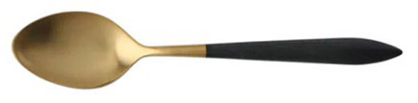 Ares Oro Black (Gold Electroplate) Teaspoon by Vietri