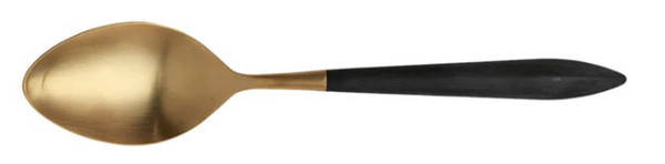 Ares Oro Black (Gold Electroplate) Tablespoon (Serving Spoon) by Vietri