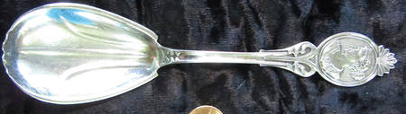 Medallion (Sterling, 1870) Small Solid Berry/Casserole Spoon