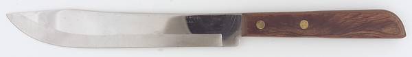 Town and Country-Brown-Walnut (Stainless) Small Steak Carving Knife with Stainless Blade