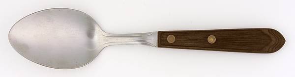 Town and Country-Brown-Walnut (Stainless) Spoon-Dessert/Oval Soup