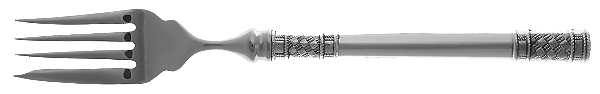 Aegean Weave (Sterling, 1970) Individual Hollow Fish Fork, Stainless Tines
