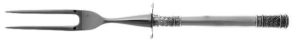 Aegean Weave (Sterling, 1970) Small Steak Carving Fork with Stainless Prongs
