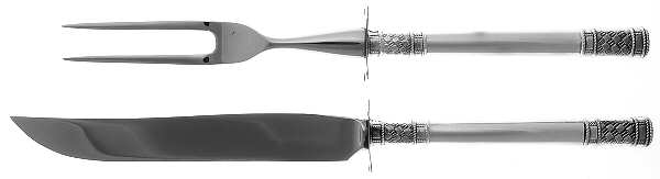Aegean Weave (Sterling, 1970) Small Stainless Blade 2-Piece Steak Carving Set