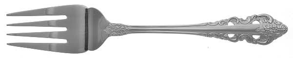 Antique Baroque (Stainless) Large Solid Cold Meat Serving Fork