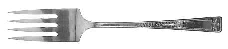 Buckingham (Silverplate, 1924) Medium Solid Cold Meat Serving Fork