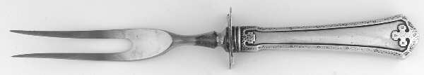 Carmel (Sterling, 1912) Small Carving Fork W/Sterling Guard