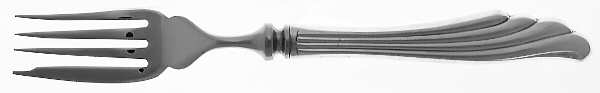 Caribbean (Sterling, 1984) Individual Hollow Fish Fork, Stainless Tines