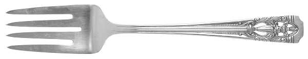 Classic Filigree (Silverplate, 1937) Medium Solid Cold Meat Serving Fork by Wallace Silver