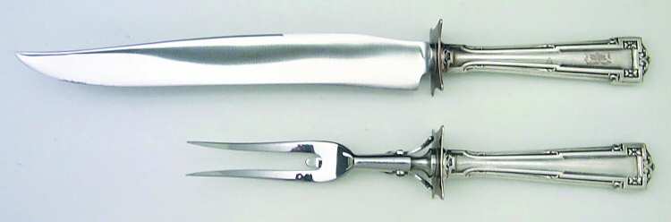 Dauphine (Sterling, 1916) (2 Pc)Carving Set-Lg Stnbl/Roast w/Sterling Guard