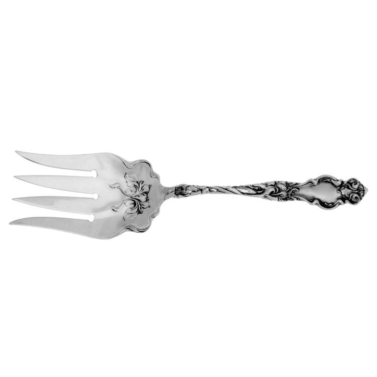 Eton (Sterling, 1903) Large Solid Fish Serving Fork by Wallace Silver