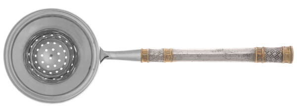 Golden Aegean Weave (Sterling, 1971) Tea Strainer Overcup Serving-Stainless Bowl HC