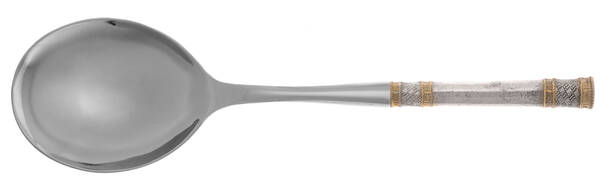 Golden Aegean Weave (Sterling, 1971) Casserole Spoon with Smooth Stainless Bowl HC