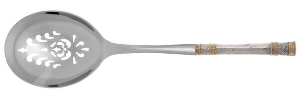 Golden Aegean Weave (Sterling, 1971) Casserole Spoon with Pierced Stainless Bowl HC
