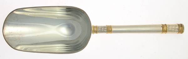 Golden Aegean Weave (Sterling, 1971) Ice Scoop with Silverplate Bowl