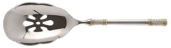 Golden Aegean Weave (Sterling, 1971) Pierced Serving Spoon with Stainless Bowl