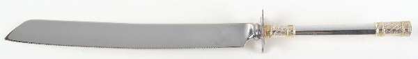 Golden Aegean Weave (Sterling, 1971) Cake Slicer with Stainless Blade